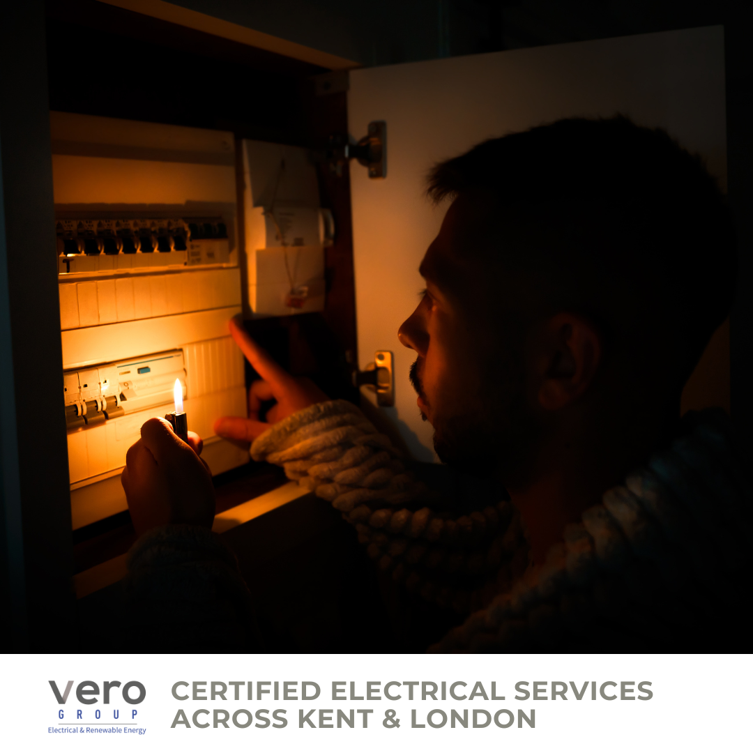 Power cut showing electrical supply problems