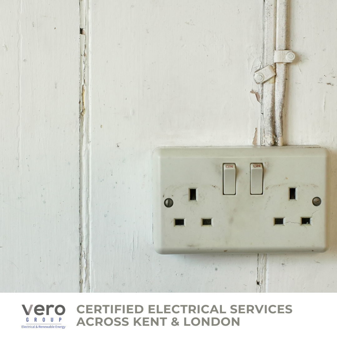 Modern consumer unit with RCD protection and clear labeling